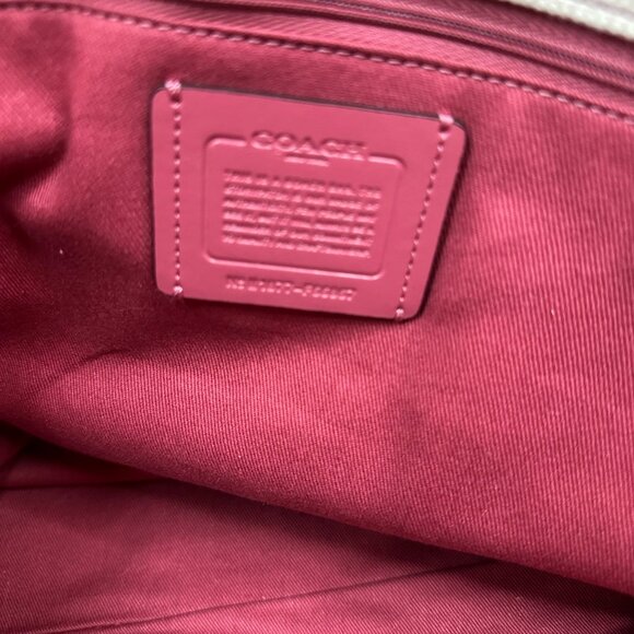 Coach Pink and Cream Checkered Tote - Picture 11 of 14